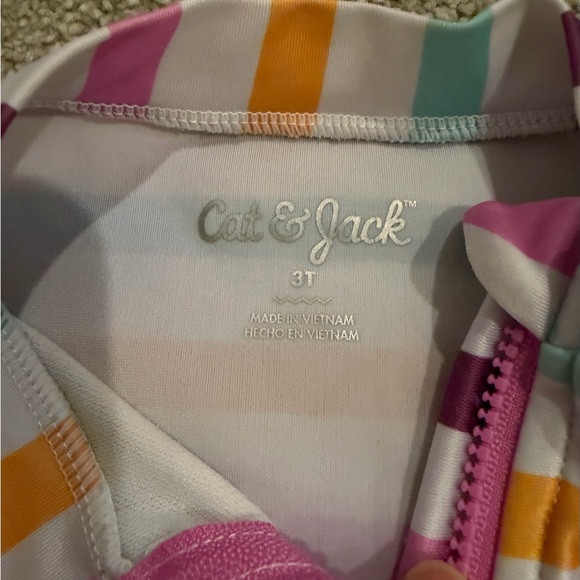 Cat & Jack Multicolor Striped Rashguard - Picture 3 of 4